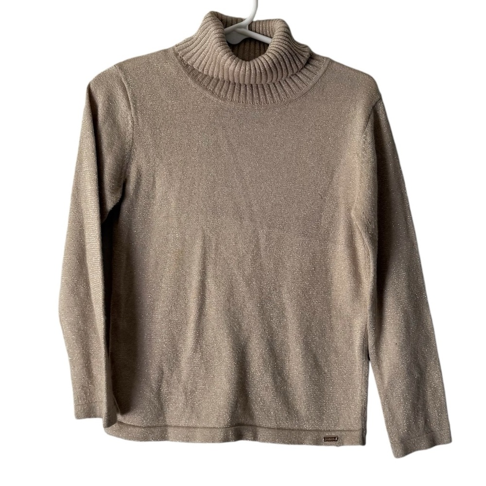 Mayoral Beige Tan Gold Fleck Turtleneck Sweater Size 4
